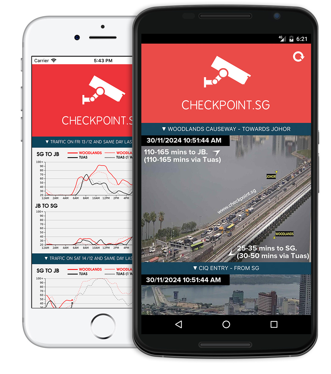 Checkpoint.sg on iOS and Android